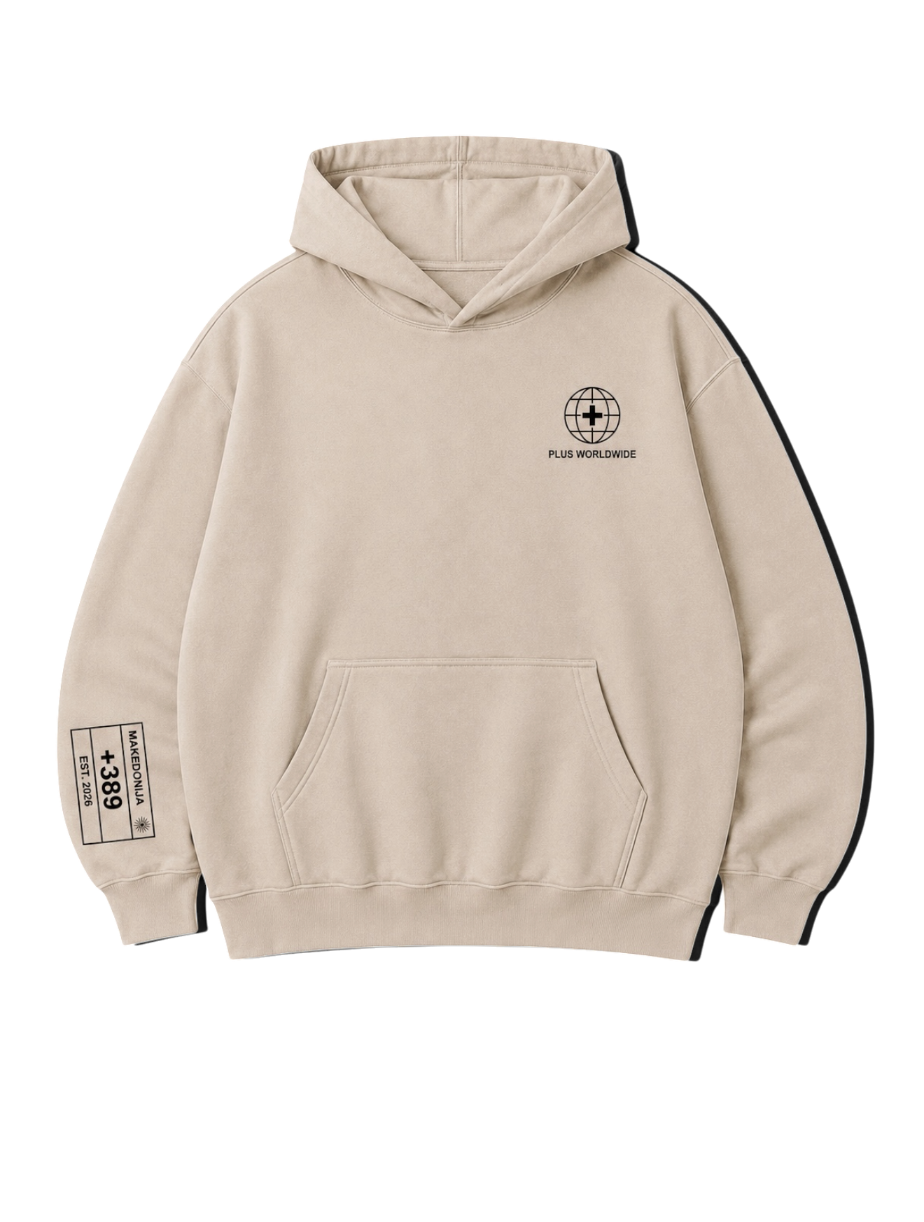 WOMENS +389 MACEDONIAN PASSPORT INSPIRED HOODIE
