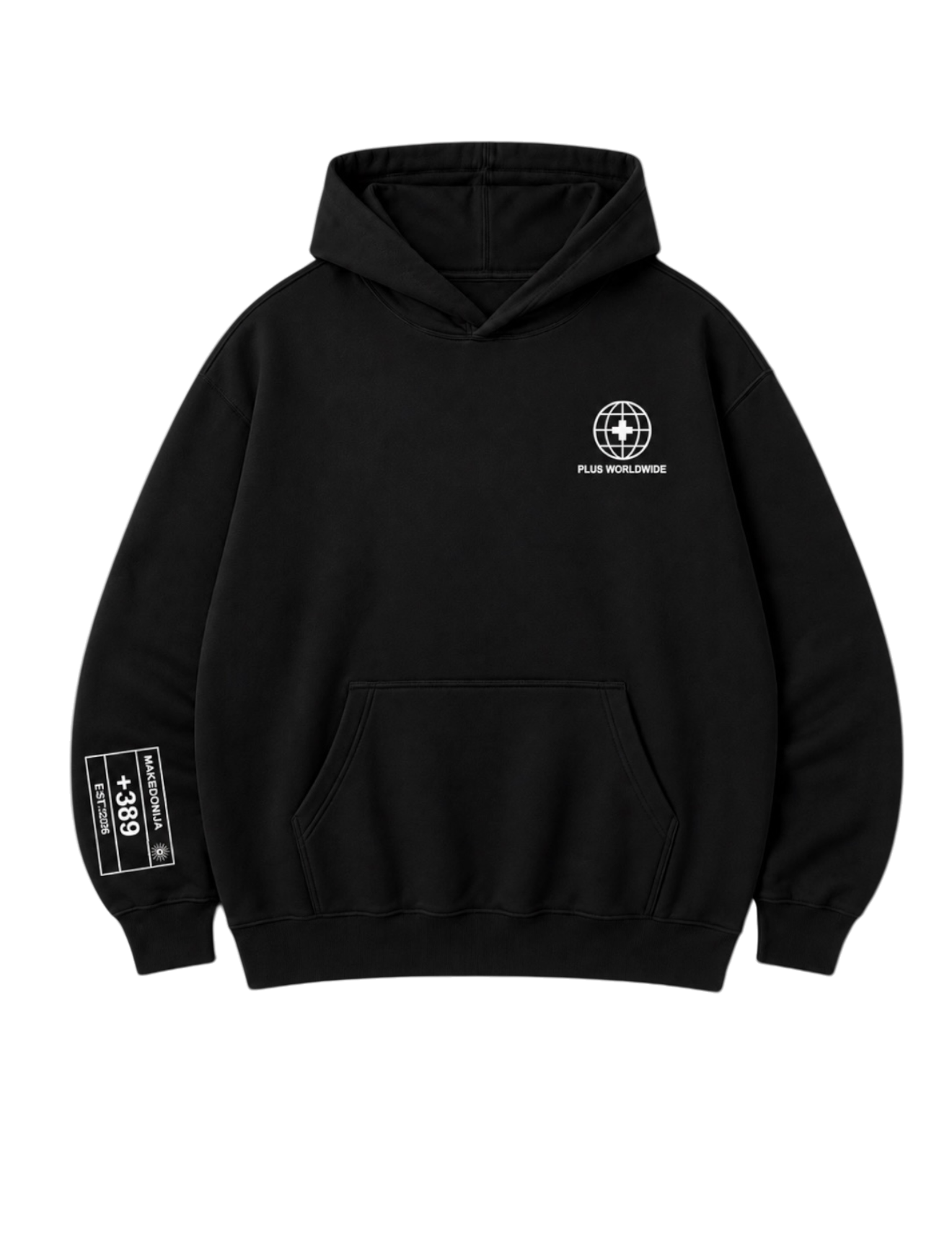 MENS +389 MACEDONIAN PASSPORT INSPIRED HOODIE