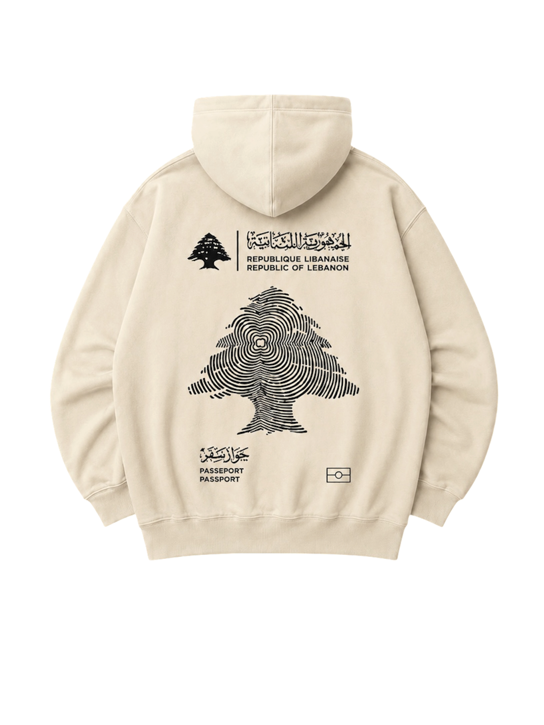 WOMENS +961 LEBANON PASSPORT INSPIRED HOODIE